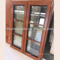 European style 6 panel design grille french window with wooden frames